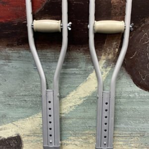 mckesson youth crutches aluminum frame push button underarm up to 300lbs 4" 4'6"